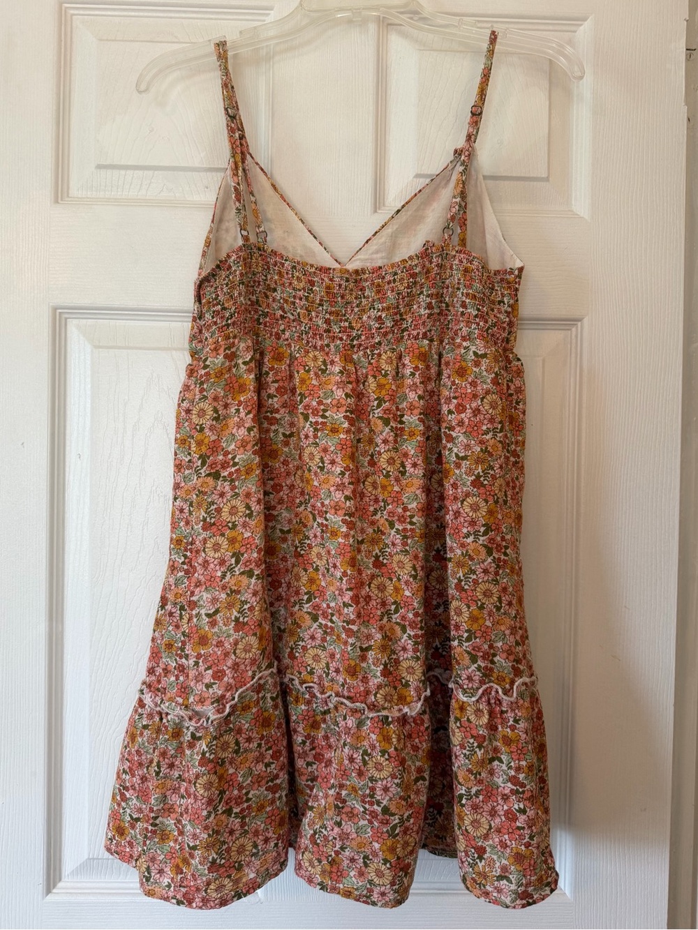 Wild Fable Sun Dress orange green floral size M cotton - Picture 6 of 6